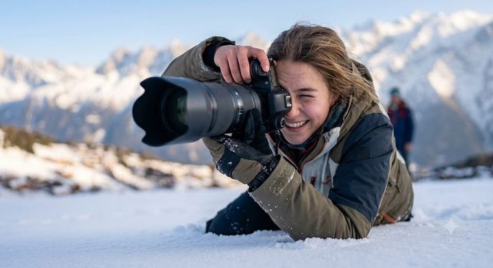 Photographe en montagne